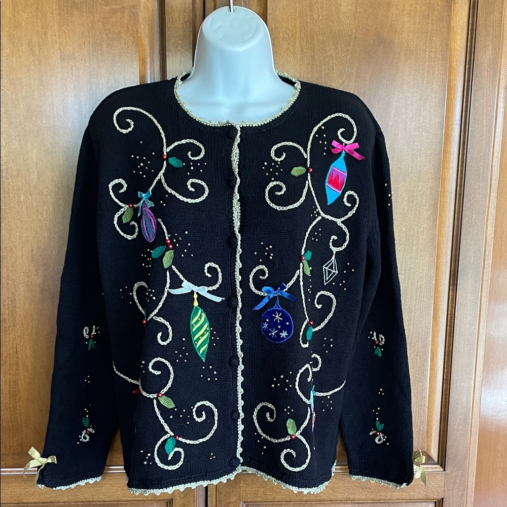 UGLY? Christmas Holiday Sweater by Designers Originals, Like New! Size Petite L